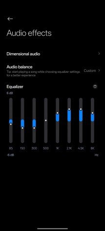 Audio settings